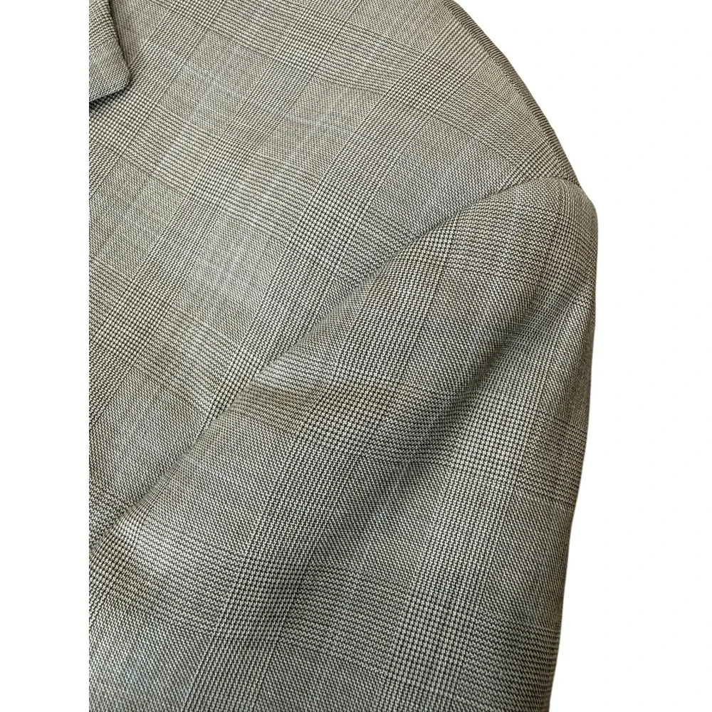 Ralph Lauren 2 Pc Glen Plaid Windowpane Suit Tan Wool Men 41R